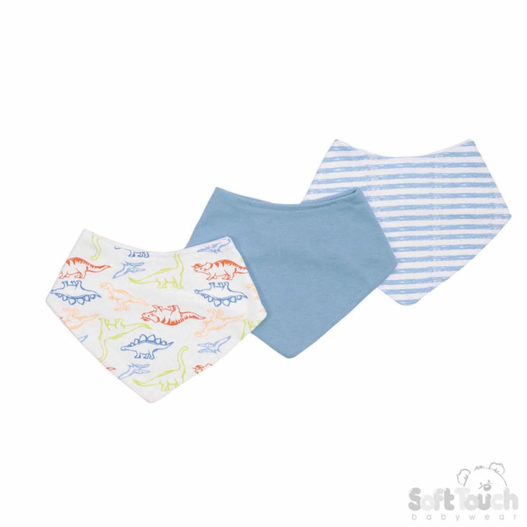 Soft Touch 2CC03-B 55023797309842 STCC03-B Assorted Dinosaur Bibs