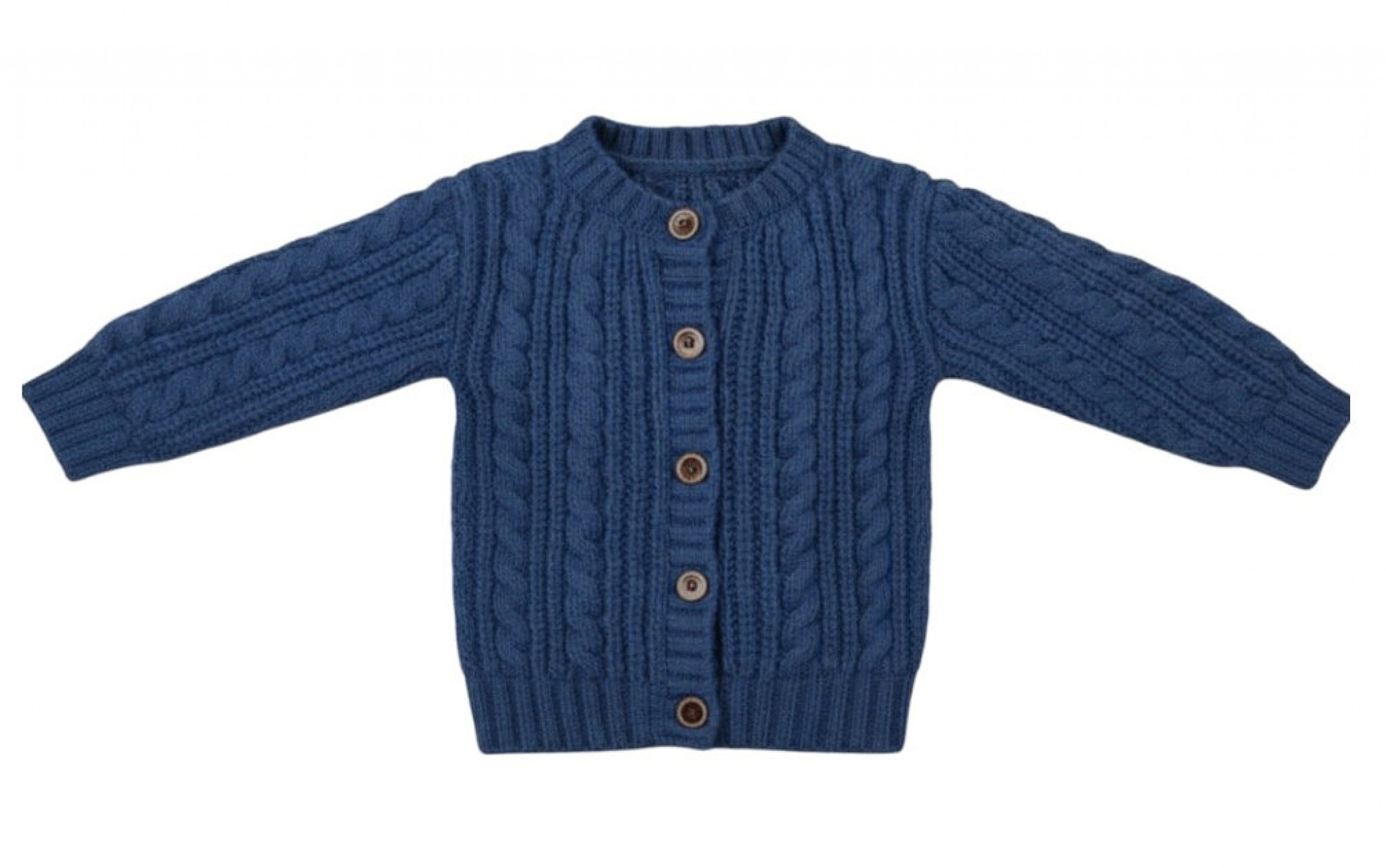 Soft Touch 4CD16-SB 5023797315619 STCD16SB Steel Cable Cardigan with Wooden Buttons (0-12m)