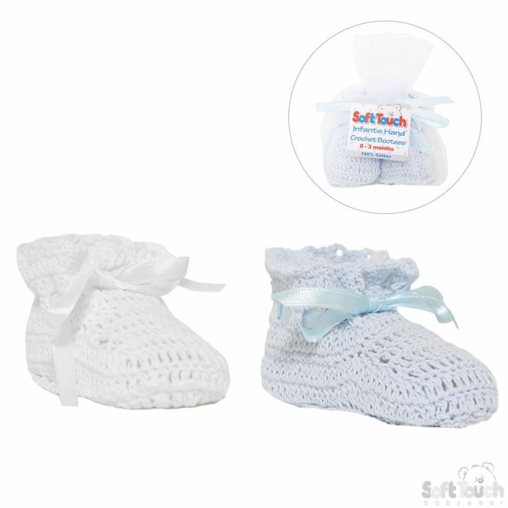 Soft Touch  5023797206344 STCRS05 Hand crochet bootie (0-3 months)