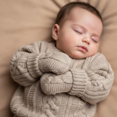 STEBM800-Bis  Biscuit "Zero" Cable Mittens  (NB-12 months)
