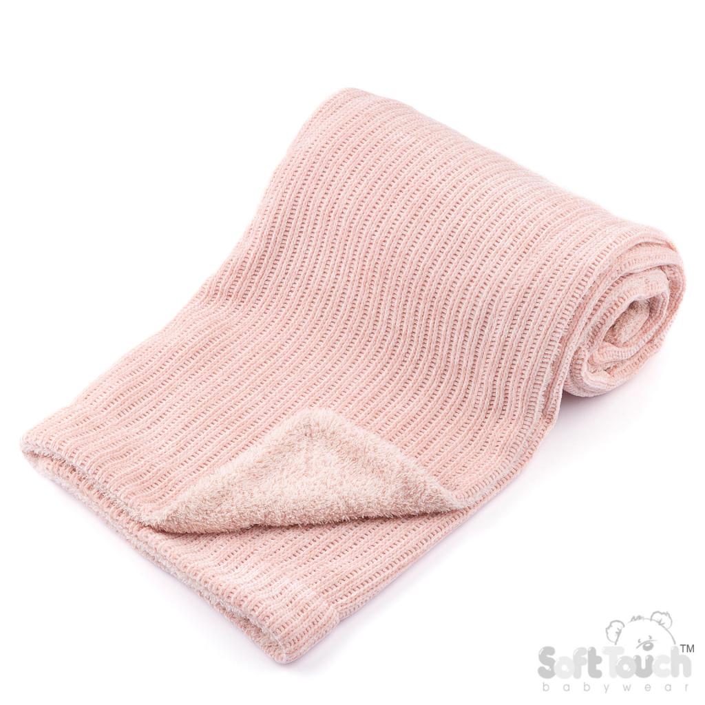 Soft Touch 4FBP122-RO 5023797318412 STEFBP122-Ro Rose Chenille and sparkle sherpa wrap