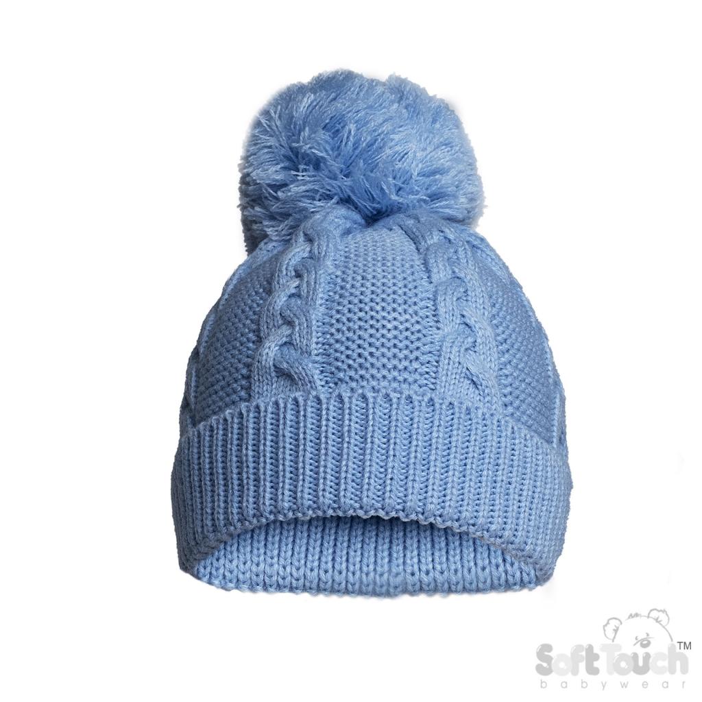Soft Touch EH800-B 5023797313318 STEH800-B Blue "Zero" Cable Hat(NB-12 months)
