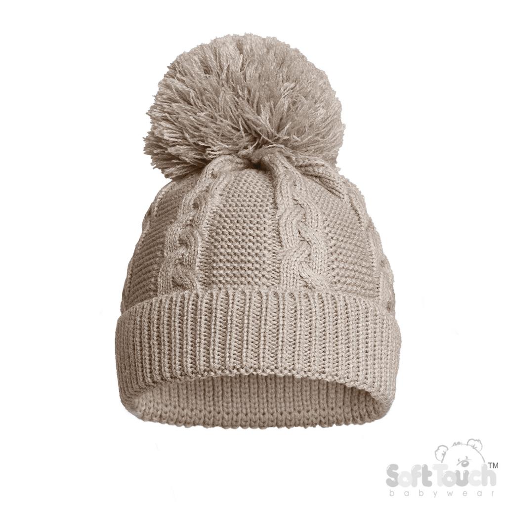Soft Touch EH800-B 5023797313318 STEH800-Bi Biscuit "Zero" Cable Hat (NB-12 months)