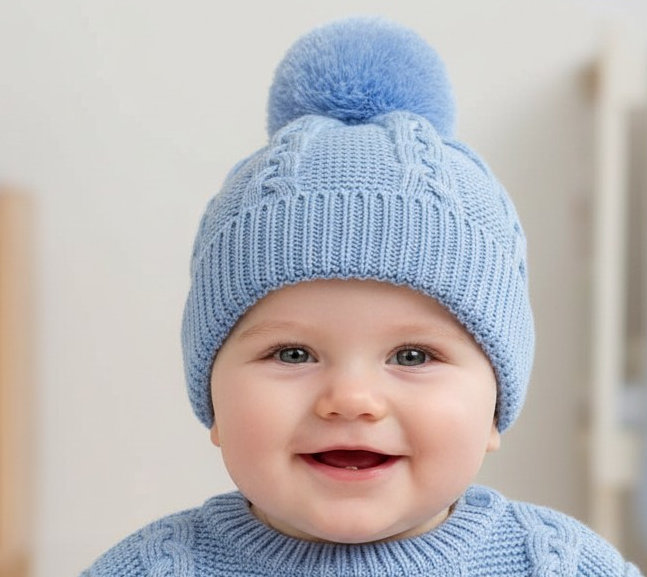Soft Touch Zero EH800-B 5023797313318 STEH800-B Blue "Zero" Cable Hat(NB-12 months)