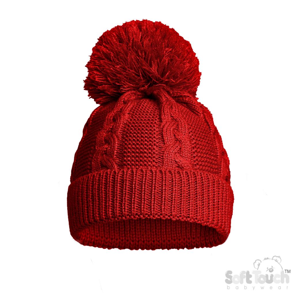 Soft Touch EH800 5023797313370 STEH800-R Red  "Zero" Cable Hat (NB-12 months)