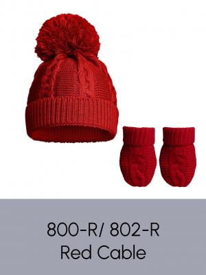 Soft Touch Zero EH800 5023797313370 STEH800-R Red "Zero" Cable Hat (NB-12 months)