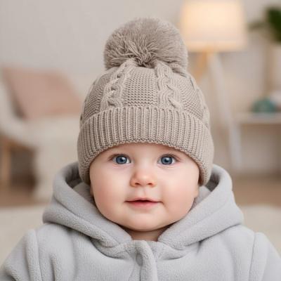 STEH800-Bi  Biscuit "Zero" Cable Hat  (NB-12 months)