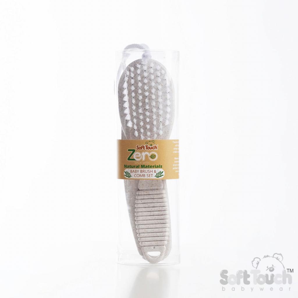 Soft Touch Zero 4EP606-IV 5023797503788 STEP606-Iv Ivory Deluxe Wheat Fibre Brush & Comb set