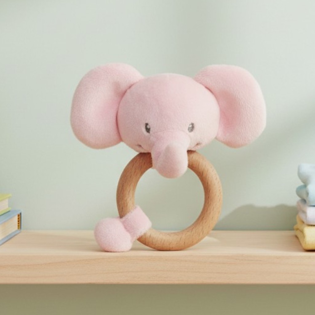 Soft Touch Zero 4ERT66-P 5023797611704 STERT66-P Pink Eco Elephant Ring Rattle