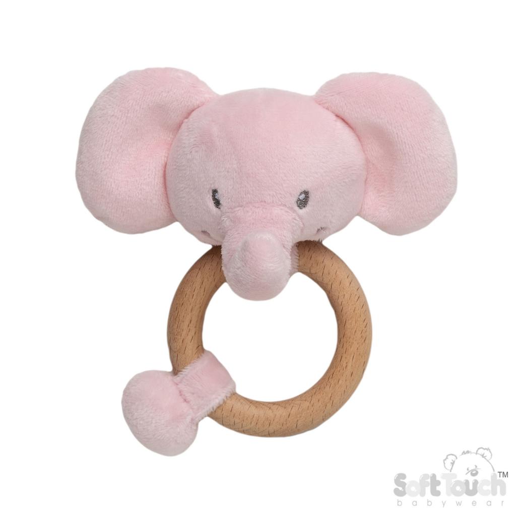 Soft Touch Zero 4ERT66-P 5023797611704 STERT66-P Pink Eco Elephant Ring Rattle