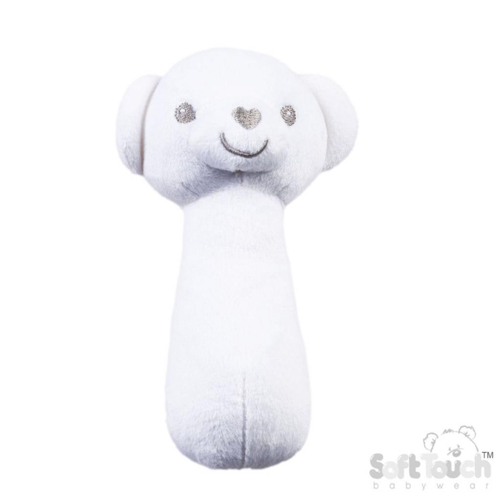 Soft Touch Zero 4ESQ60-W 5023797611544 STESQ60-W White Recycled  Squeaky Stick Teddy
