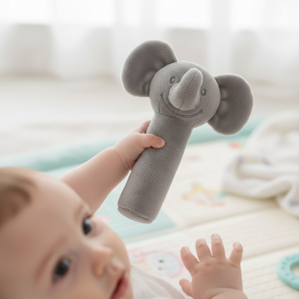 Soft Touch Zero 4ESQ66-G 5023797611759 STESQ66G Grey Elephant squeaky toy