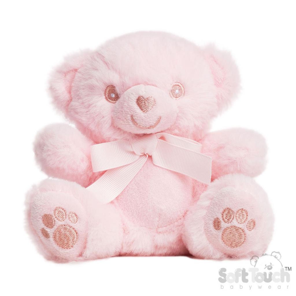 Soft Touch Zero 4EST60-P 5023797611575 STEST60-P Pink Recycled Teddy Bear with paws 15cm