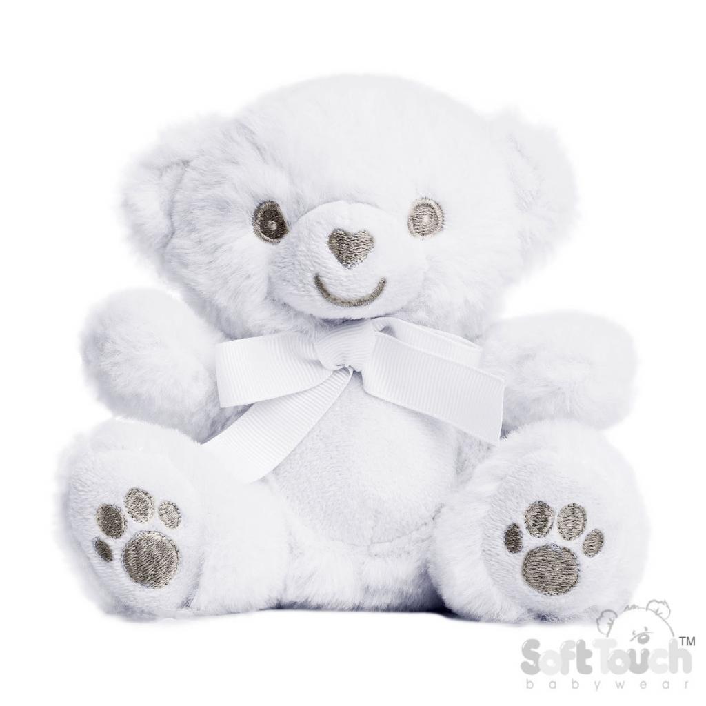Soft Touch Zero 4EST60-W 5023797611582 STEST60-W White Recycled Teddy Bear with paws 15cm