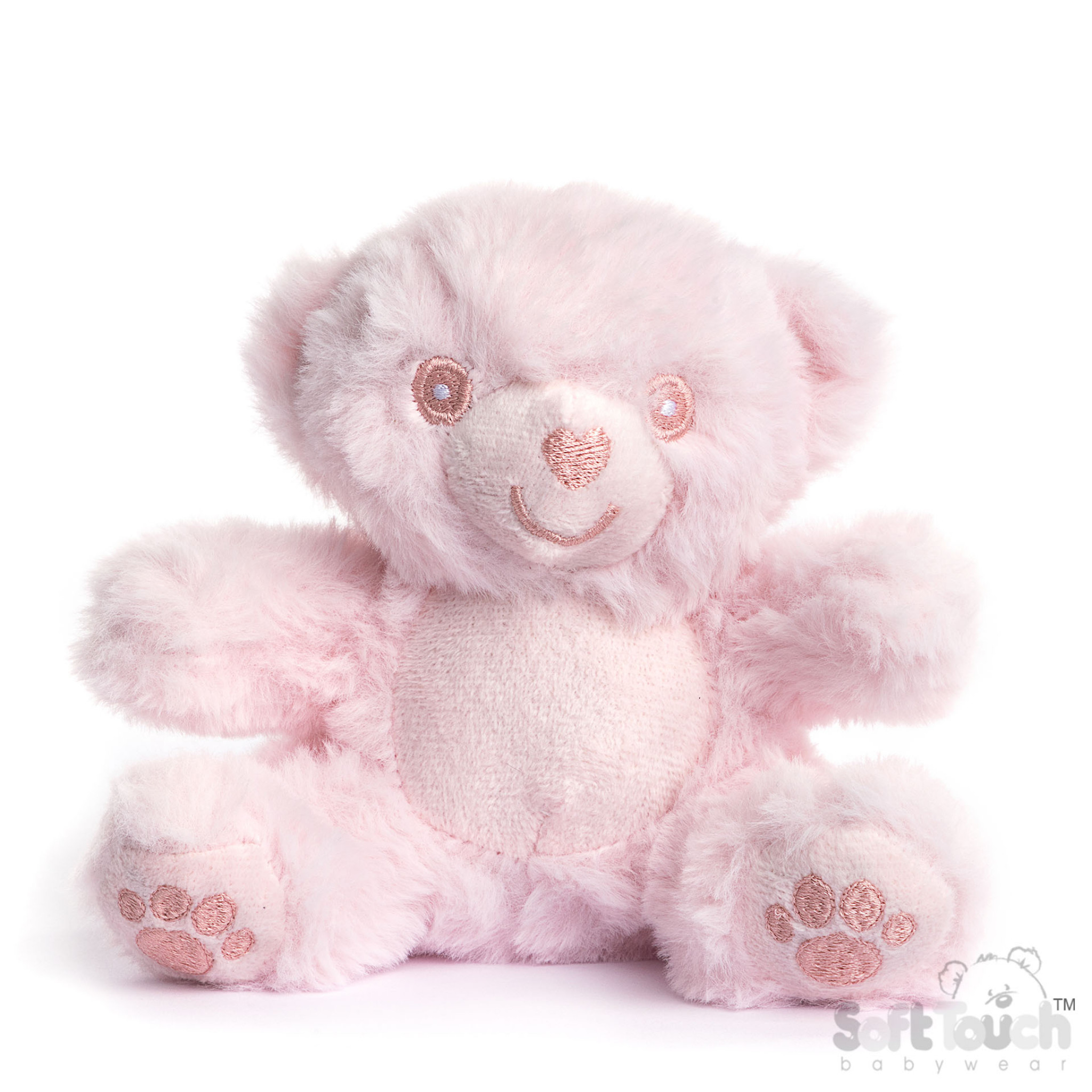 Soft Touch Zero 4EST60-P 5023797611575 STEST60P Pink Recycled Teddy Bear with Paws 15cm