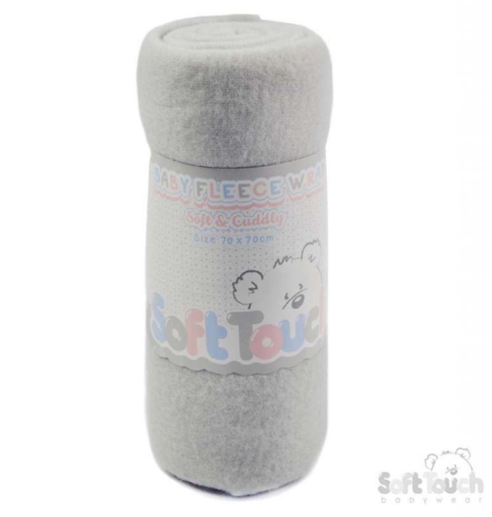 Soft Touch  5023797309755 STFBP04-G Grey Fleece Baby Wrap (Bulk Pack)