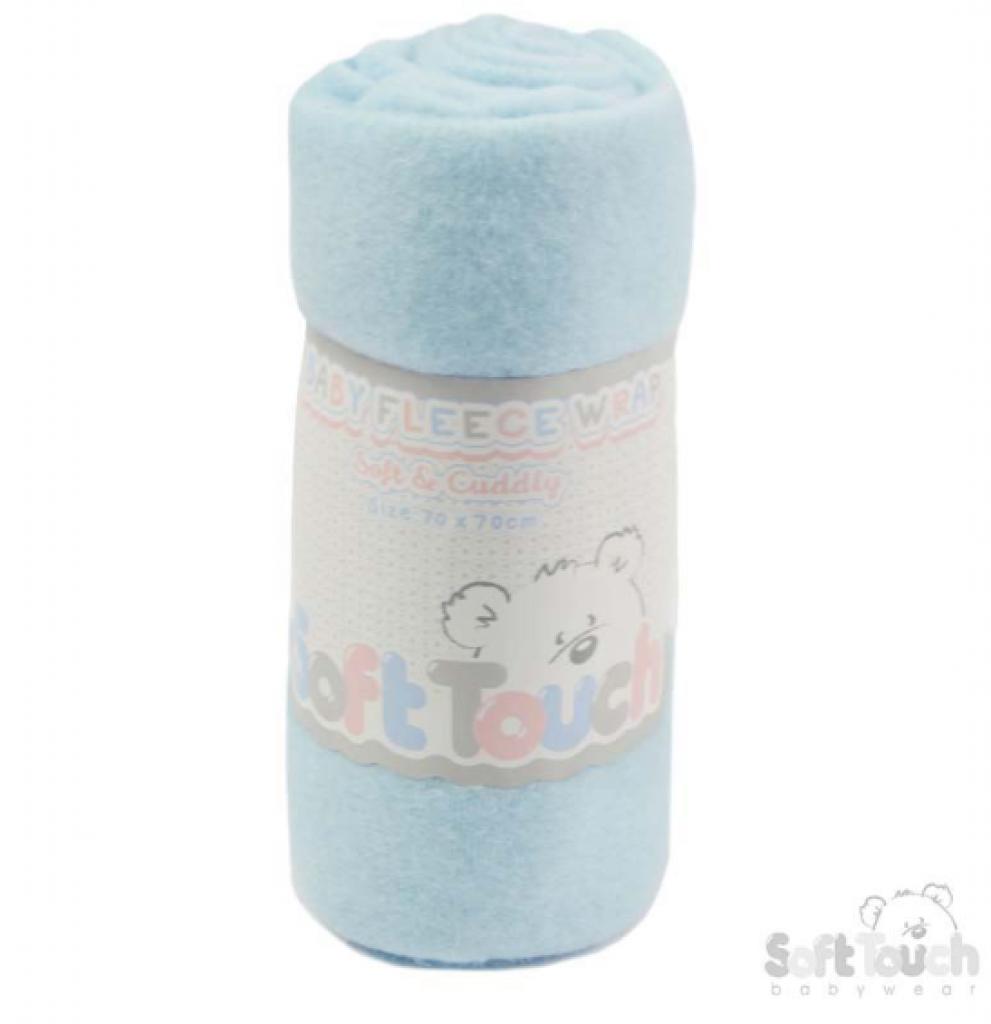 Soft Touch  5023797300356 STFBP04-b Blue Fleece Baby Wrap (Bulk Pack)