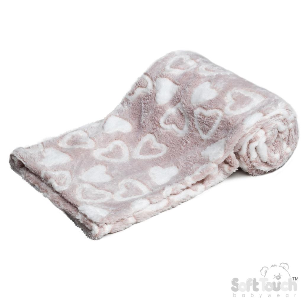 Soft Touch  5023797314100 STFBP240-COF Coffee Heart Coral Wrap