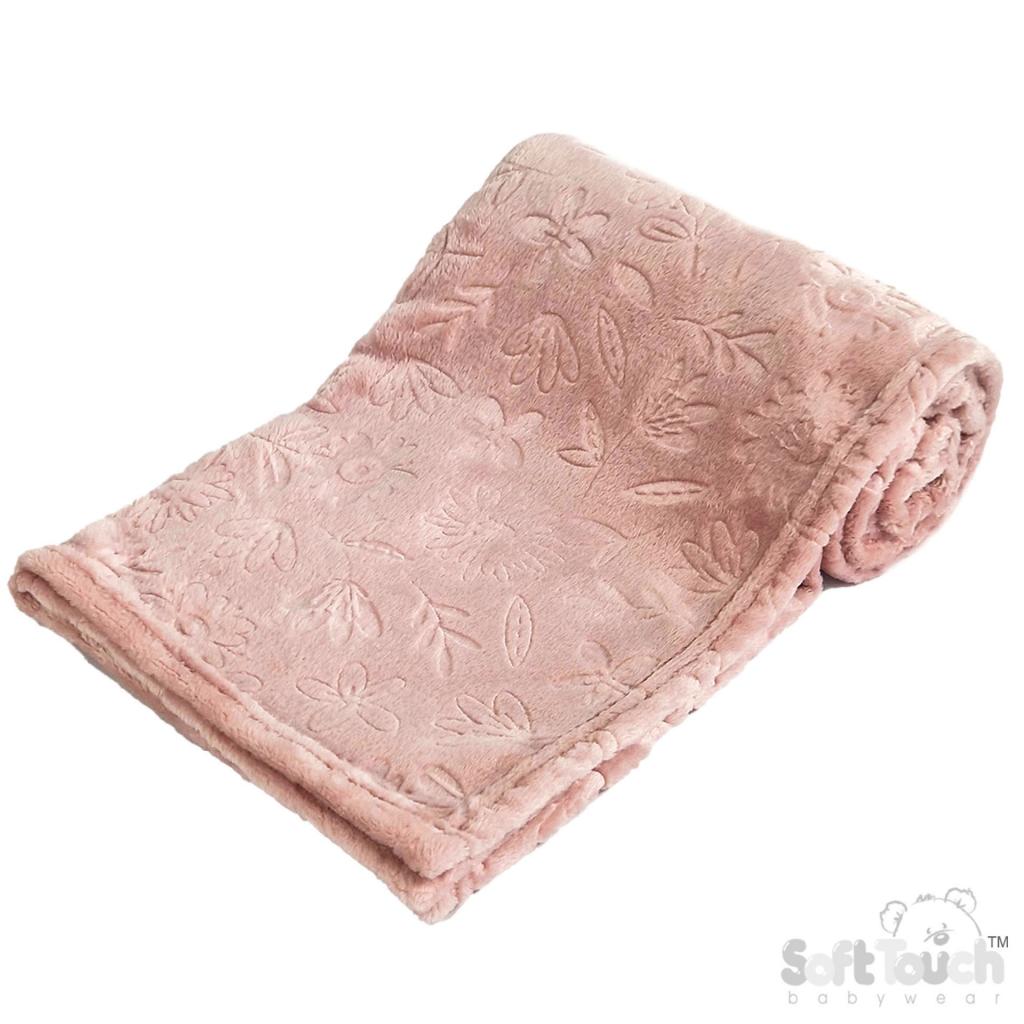 Soft Touch 4FBP300 * STFBP300-BP-DP Dusky Pink "Flowers" embossed wrap