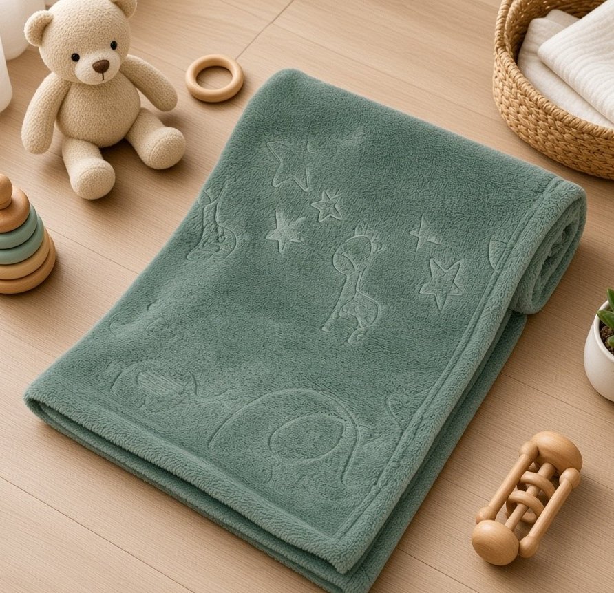 Soft Touch 4FBP305 5023797314537 STFBP305-SG Sage Green "Animals" Embossed Wrap