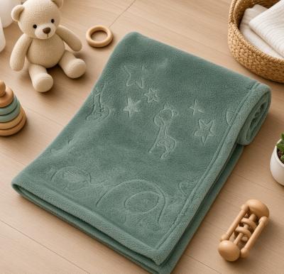 STFBP305-SG  Sage Green "Animals" Embossed Wrap 