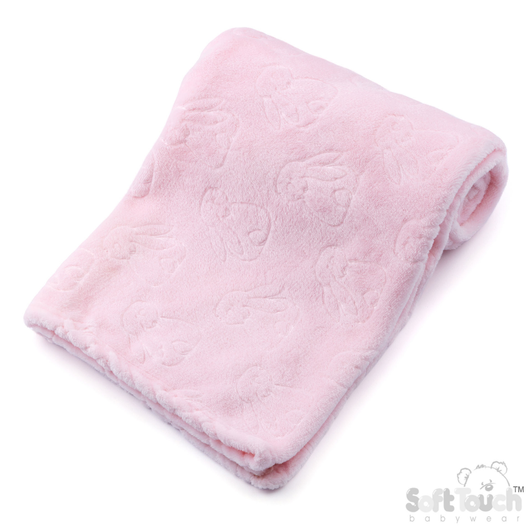 Soft Touch 4FBP305 5023797314544 STFBP305-Pi Pink "Bunny" Embossed Wrap