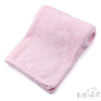 STFBP305-Pi  Pink "Bunny" Embossed Wrap 