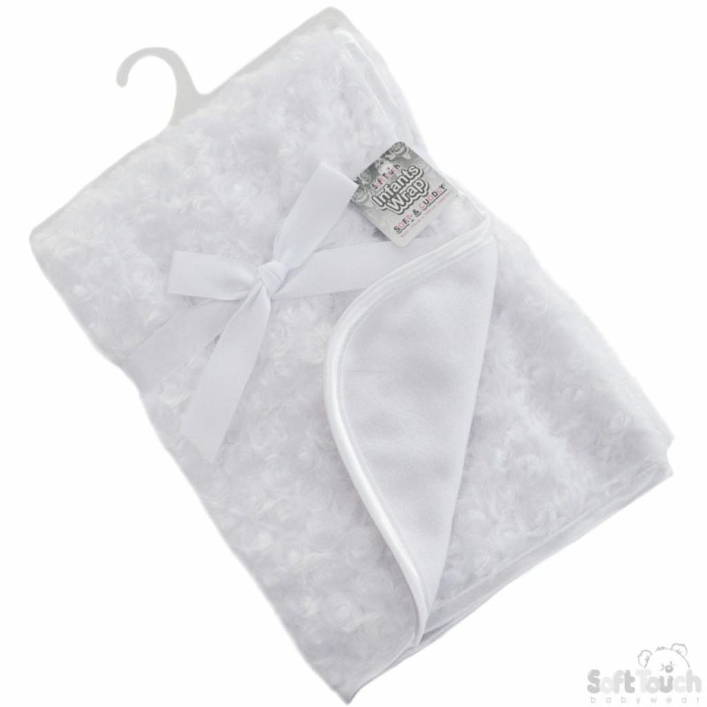 Soft Touch  5023797301285 STFBP66-W White Rosebud Wrap with hanger