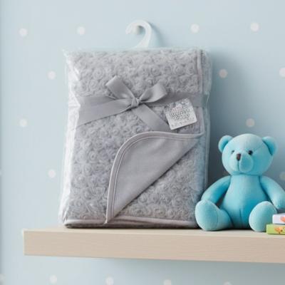 STFBP66-G   Grey Rosebud Wrap with Hanger 
