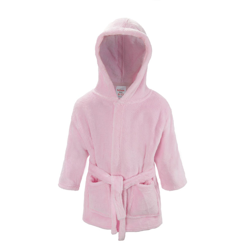 Soft Touch FBR21-P-0-6 5023797305924 STFBR21-P Infant Coral Fleece Robe Pink (Choose)