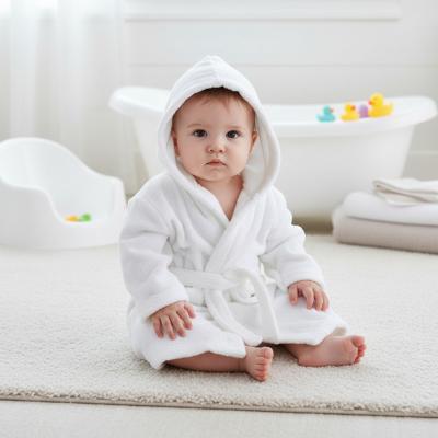 STFBR22-W  White Infant Coral Fleece Robe  (Choose 0-24)