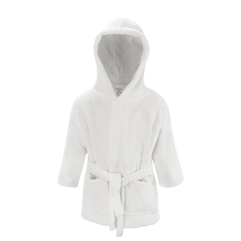 Soft Touch FBR22-w-0-6 5023797305931 STFBR22-W White Infant Coral Fleece Robe (Choose)