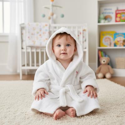 STFBR22-W  White Infant Coral Fleece Robe  (Choose 0-24)