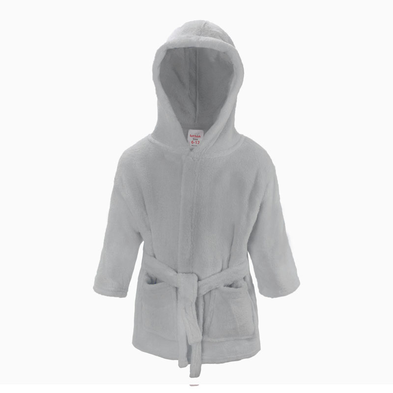 Soft Touch 4FBR23-G-0-6 5023797305948 STFBR23-G-0-6 Grey Infant Coral Fleece Robe (0-6 months)