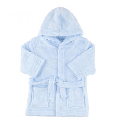 Soft Touch 4FBR305-B-0-6m 5023797318474 STFBR305-B0-6 Sky Vehicle embossed Fleece Robe (0-6 months)