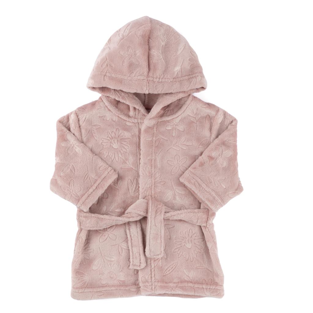 Soft Touch 4FBR305-DP-6-12m 5023797318559 STFBR305-DP-6-12 Floral embossed Fleece Robe (6-12 months)