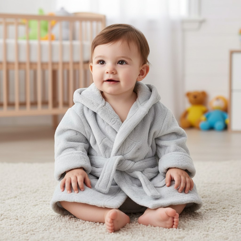 Soft Touch 4FBR305-G-0-6m 5023797318504 STFBR305-G-06 Animal embossed Fleece Robe (0-6 months)
