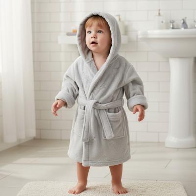STFBR305-G-612  Animal embossed Fleece Robe  (6-12 months)