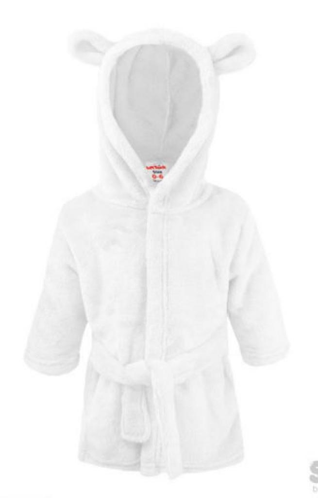 Soft Touch FBR52-W 5023797309885 STFBR52-W White Robe with Ears ( choose 0-36m)