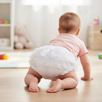 STFP10w  Cotton White Pants  (Newborn - 18 months)