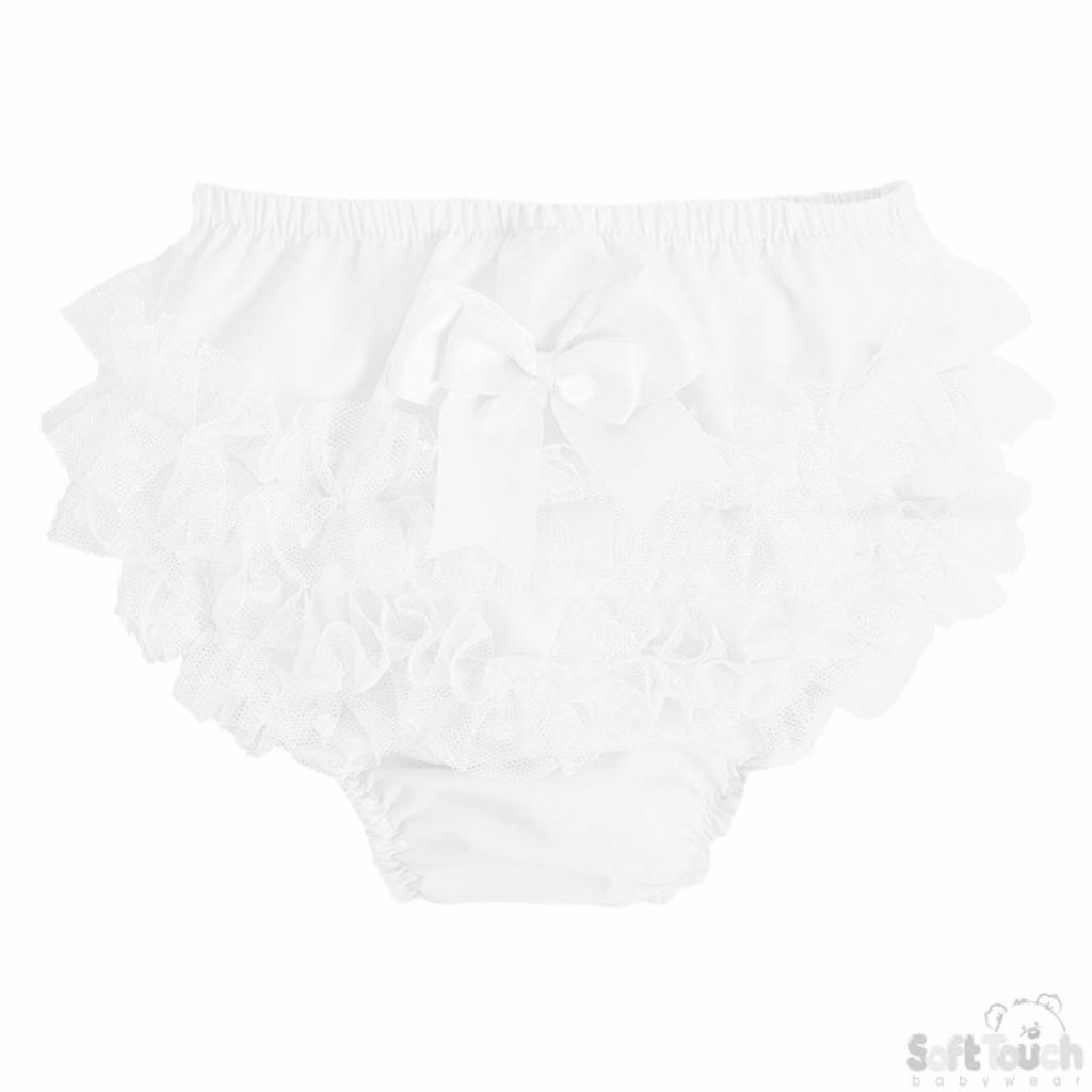 Soft Touch  5023797309687 STFP20-W Dotty White Pants (Newborn - 18 months)