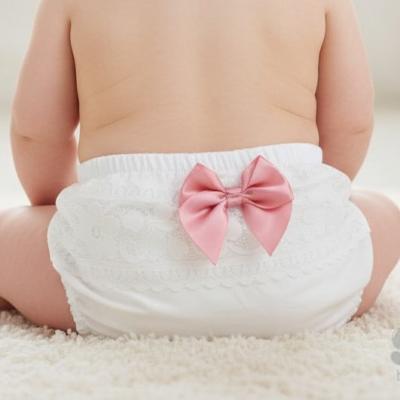 STFP30DP  Dusky Pink Floral Lace Frilly Pants  (0-18 months)