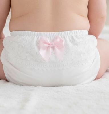 STFP30P   Pink Floral Lace Frilly Pants  (0-18 months)