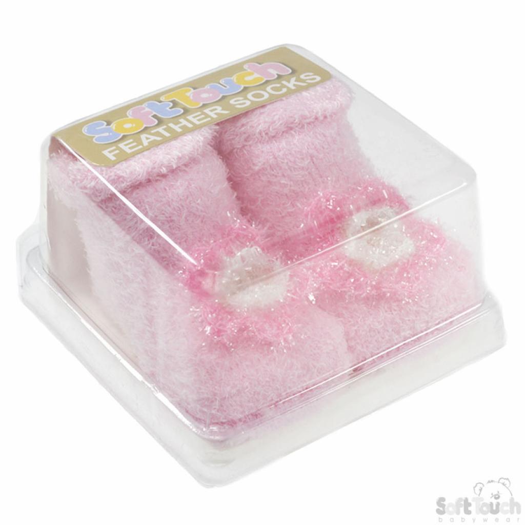 Soft Touch 4FS52 5023797400056 STFS52 Feather and crochet sock (0-6 months)