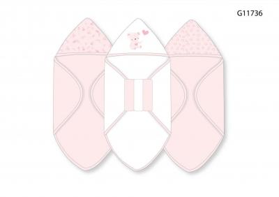 Snuggle Tots G11736 * STG11736pp Hooded Towel and Wash Cloth Set "Teddy"