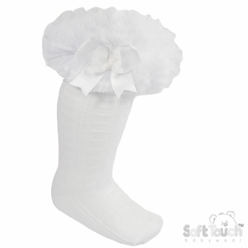 Soft Touch 4GS220-W 5023797405433 STGS220-Wh White Knee length "Tutu" socks (2-6years)