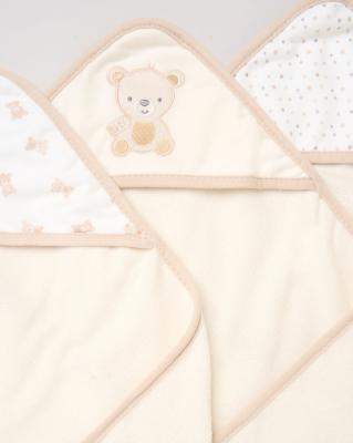 Snuggle Tots H12871 * STH12871 Hooded Towel and Wash Cloth Set "Bears"