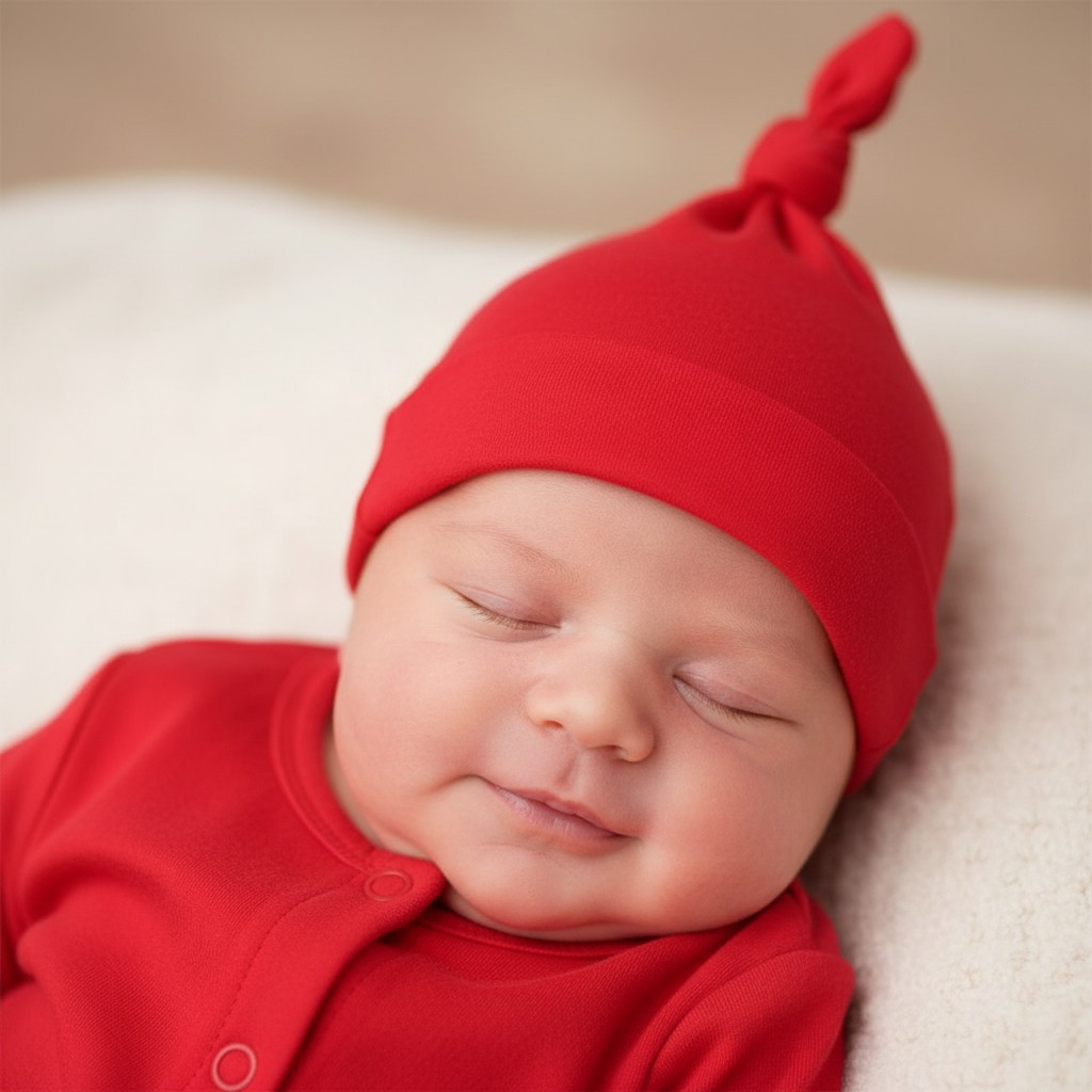 Soft Touch H23-R 4H29-R STH23-R Red Knotty Hat (0-6 months