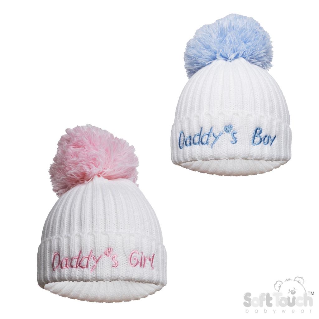 Soft Touch H498-D-SM 5023797304163 STH498-D-SM "Daddys Girl-Boy" Hats (NB-12 m)