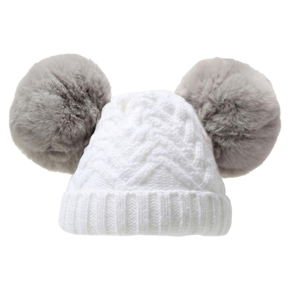 Soft Touch STH632-W-SM 5023797307959 STH632-W-ME White Chevron Pom  Pom Lined Hat (6-18m) PARTPACK